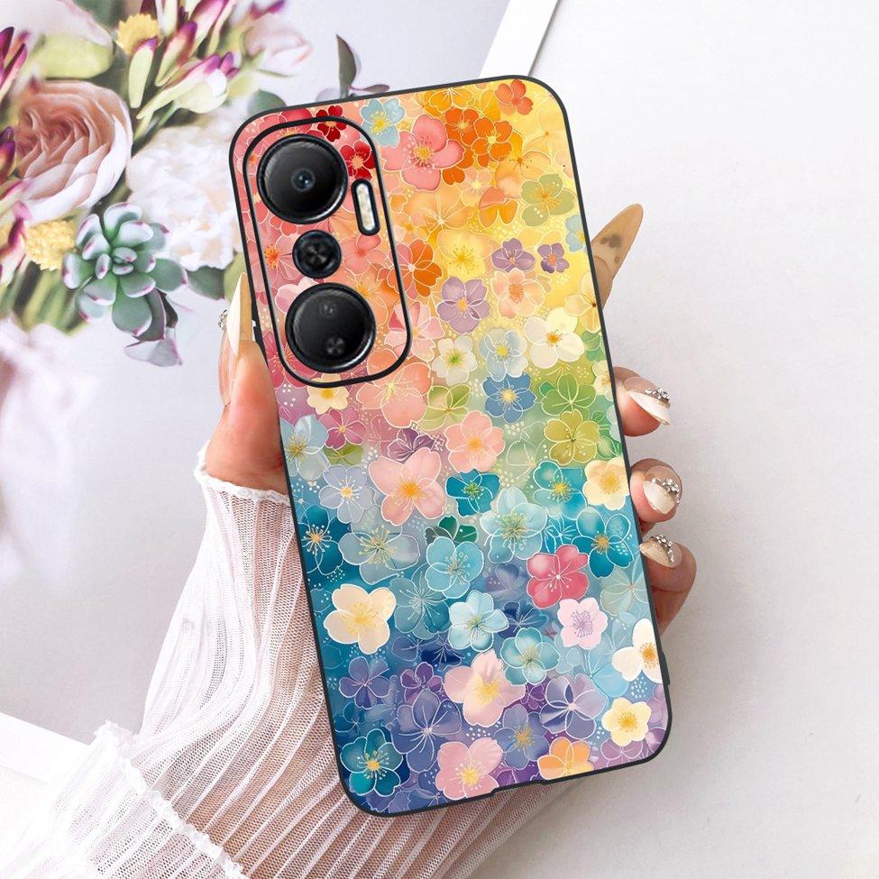 Case For Infinix Hot 20 4G Cover Cute Cat Fashion Butterfly Painted Casing For Infinix X6826 X6826B X6826C
