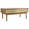 Coffee Table - Balinese Style - Fir Brown - Rattan 106 Cm