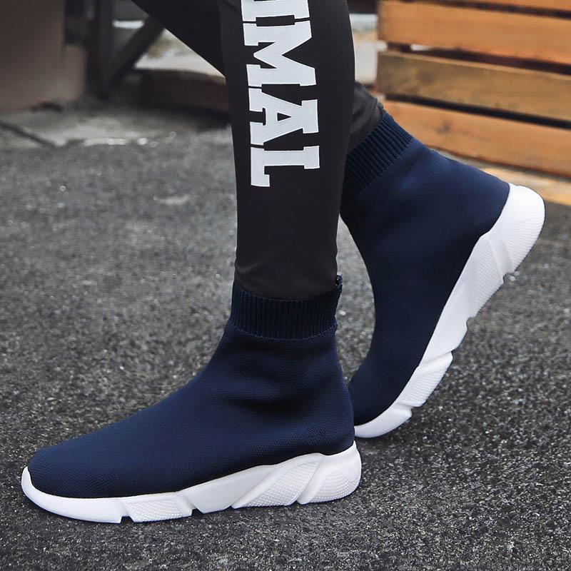 Knit Socks Sneakers Men's High Top Breathable Running Shoes Light Women Casual Chunky Sneaker Basketball Unsex Flat Sport Shoes