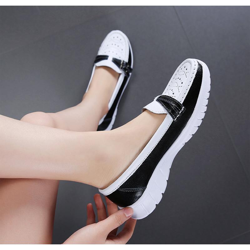 Летняя женская обувь из натуральной кожи, повседневная обувь ручной работы на плоской подошве, женские лоферы без шнуровки, балетки на плоской подошве, женская обувь