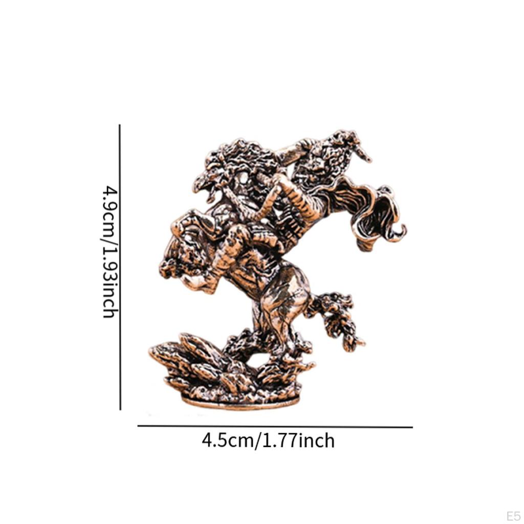 Brass Horse Figurine Animal Sculpture Art Craft Decorative Retro Design Tabletop Ornament