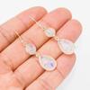 StarGems® Natural Moonstone Handmade 925 Sterling Silver Earrings 1.75" E5578