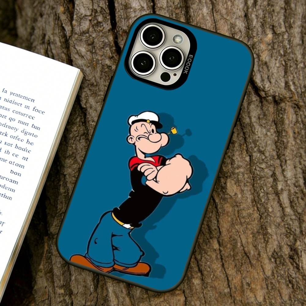 Cartoon Sailor Phone Case For iPhone 17,16,15,14,13,12,11 Plus,Pro Max,XS,Colored Silver Plated Inside Cover