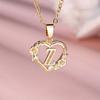 1 шт. золотого цвета 26 английских букв сердце ожерелье цветок кулон обручальное кольцо ювелирные изделия подарок на день Святого Валентина