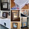 Thin Cat Door Pet House Glass/Wood/Iron/Plastic S-L-XL Sizes White/Black/Coffee