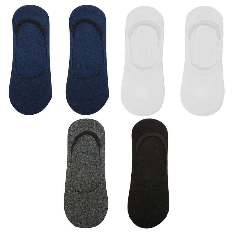 6 пар мужских летних тонких носков больших размеров, хлопковые невидимые силиконовые носки, антибактериальные слипоны