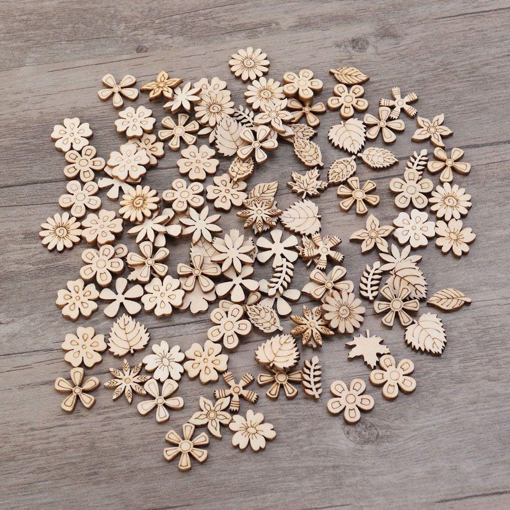 Kid Gift Crafts DIY Scrapbooking Embellishments Wood Slice Doodle Educational Toy Wooden Decoration