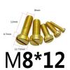 M 2.5 3 4 5 6 8 10 12 Метрический X 4-25мм Длина Латунный Чашечный Шлиц Головка Винт Болт