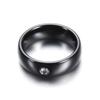 Black and White Ceramic Diamond Ring - Fashion Trend for Couples