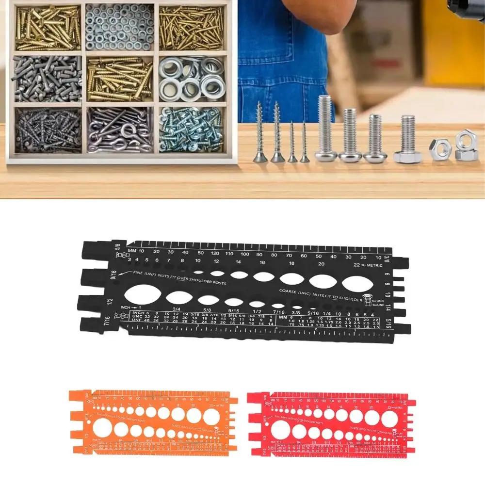 Метрическая Калибровка Гаек Имперский Стандарт Портативная Линейка для Измерения Размера Винтов Калибр для Наружной и Внутренней Резьбы Калибры Резьбы Болтов Дюйм Метрическая Резьба