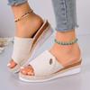 Fashion Summer Wedges Women Slippers Platform High Heels Slippers Ladies Outside Basic Wedge Shoes Retro Outdoor Sandals Slides Women