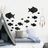 Ocean Fish Mirror Wall Stickers: Decorative Self-Adhesive for Living Room, Bedroom, Kids' Room, Kindergarten, or Bathroom Tiles