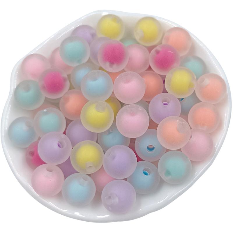 Товары для дома и вечеринки Модный сэндвич 20 шт. Сердечник для изготовления браслетов и сережек DIY Ювелирные аксессуары 10 мм Круглые свободные бусины матовые