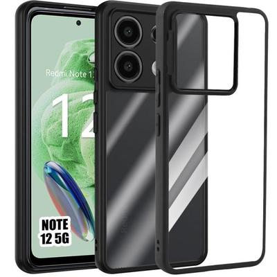 Coque - Xiaomi - Redmi Note 12 5G - Protection Antichoc - Dos Rigide Transparent - Bordure TPU Noir