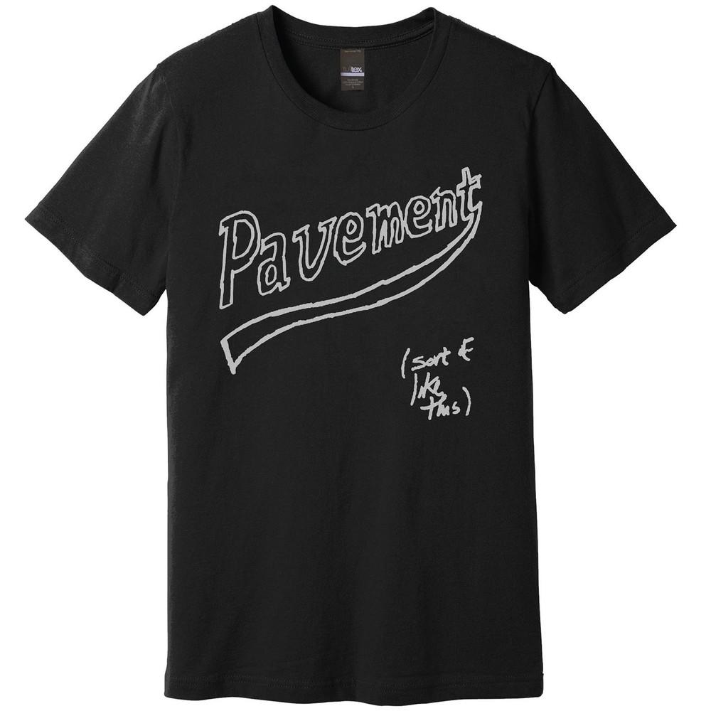 Мужская футболка Pavement Vintage с датами тура Черная
