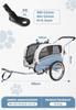Sepnine 20303B 2-in-1 Pet Bike Trailer Jogger Foldable 30kg 16" Tires Safety Reflectors EU Stock