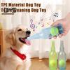 Бутылка для воды, игрушка для собак, пищащие игрушки для собак, жевательные игрушки для агрессивных любителей жевать, интерактивная пластиковая бутылка для воды с теннисным мячом для собак