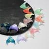 17x19mm 10pcs DIY Handmade Three-dimensional Accessories Fashion Hairpin Acetate Plate Carved Jewelry Fish Tail Acrylic Beads Accessories