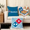 Подушка-чехол D-Domino'S Pizza Мягкая плюшевая ткань Двусторонний принт Чехол на диванную подушку Для всех сезонов Домашний декор Подарок