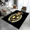 Golden Crown Soccer Emblem Design Patterned carpet a non slip rug suitable for all seasons and any setting, gift