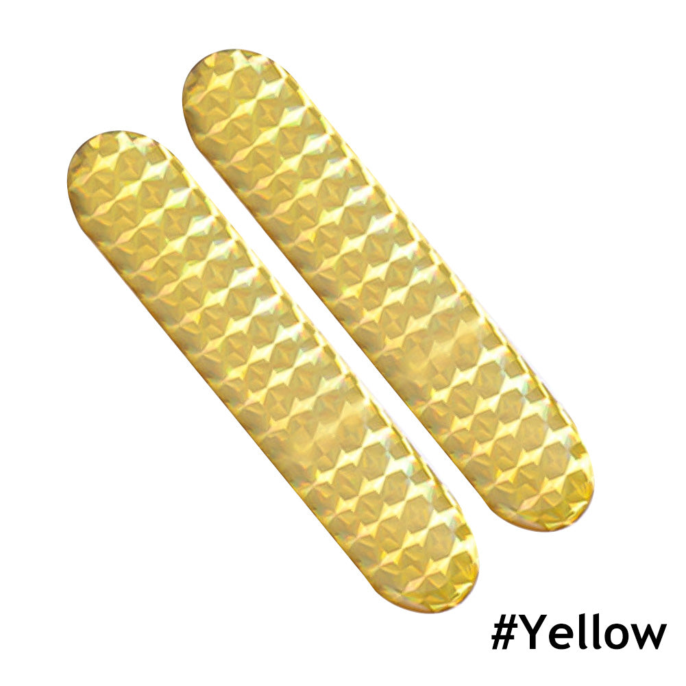 2 шт., светоотражающая наклейка на дверь автомобиля, наклейка, предупреждающая светоотражающая лента, полоски, 3 цвета, знак безопасности, авто отражатель