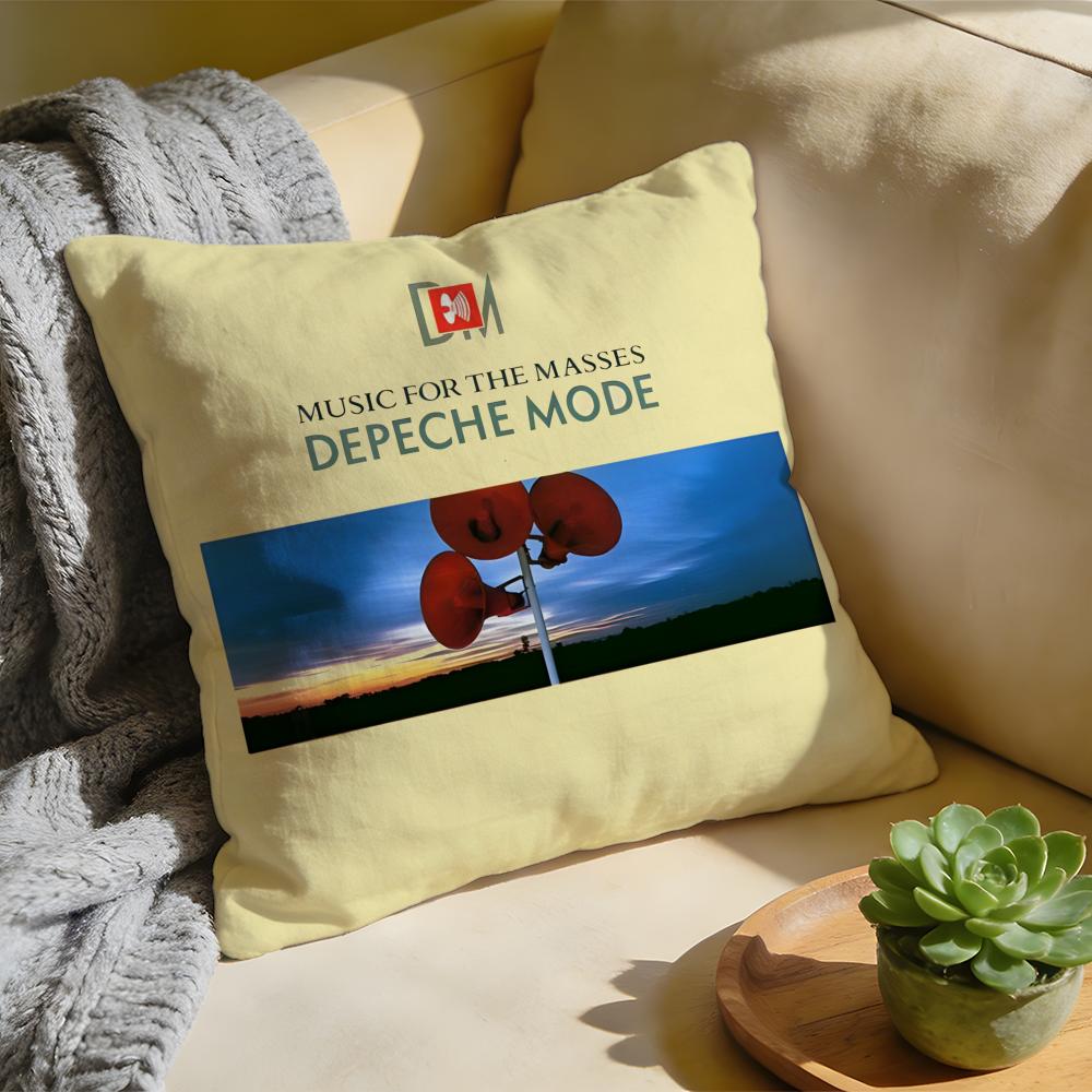 Cushion Cover Washed Linen Soft Breathable Decorative Case For Sofa Home Band DDepeche MMode Memento Mori Pillow cover