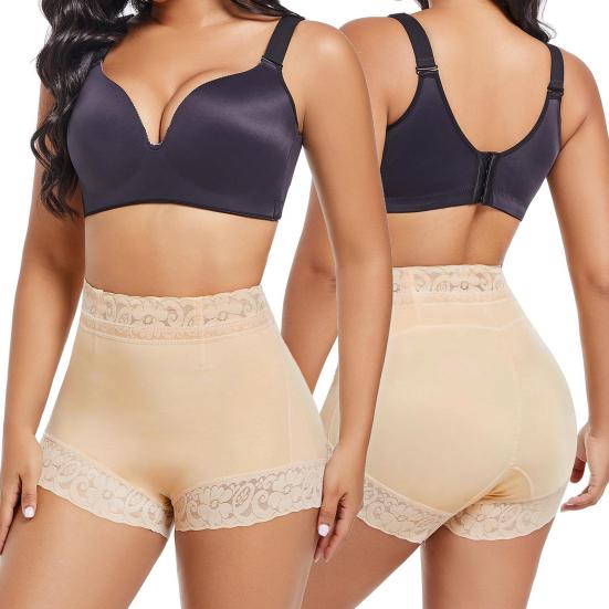 Шорты-подъюбник с кружевом с высокой посадкой для женщин, непрозрачные защитные шорты, женские мягкие трусы с полной посадкой