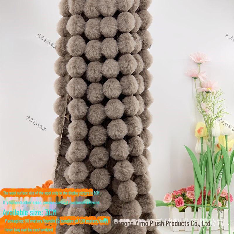 Искусственные меховые полоски для шляпы ханьфу в стиле тыквы - искусственные шарики из меха кролика рекс для рождественской одежды