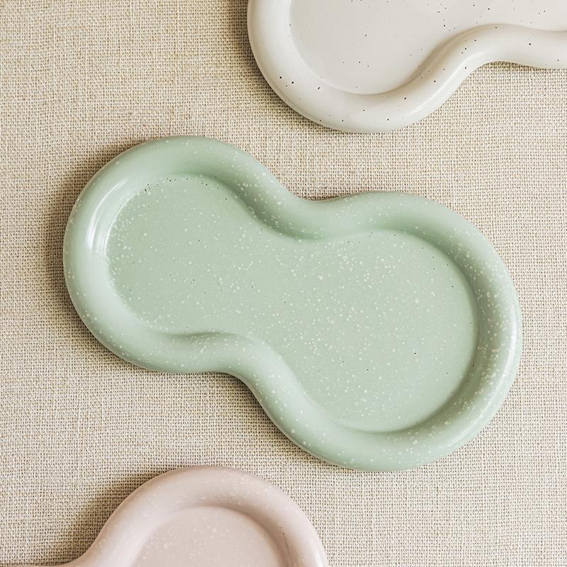 Niche Special-Shaped Plate, Cream Wind Plate, Tableware, Ceramic Plate, Household Plate, Special Dish Plate, Dessert Plate