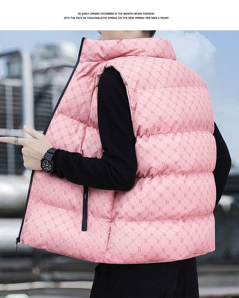 Хлопковый жилет, мужская осенне-зимняя модная куртка без рукавов с открытыми плечами, молодежная утолщенная теплая хлопковая одежда, майка