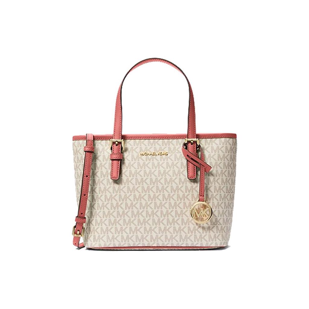 Michael Kors Классическая сумка-тоут на молнии с монограммой Женская сумка-тоут Ванильно-белый 35T9GTVT0B-TEA-ROSE-MLT