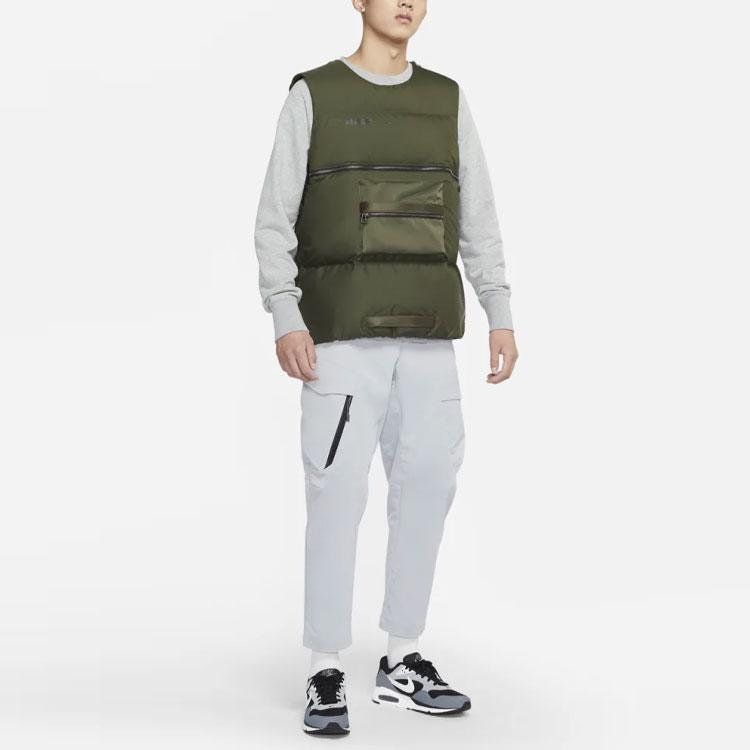 Nike Мужская жилетка Therma-FIT City Made однотонная с отстегивающимися рукавами Верхняя одежда Зеленый DH1065-325