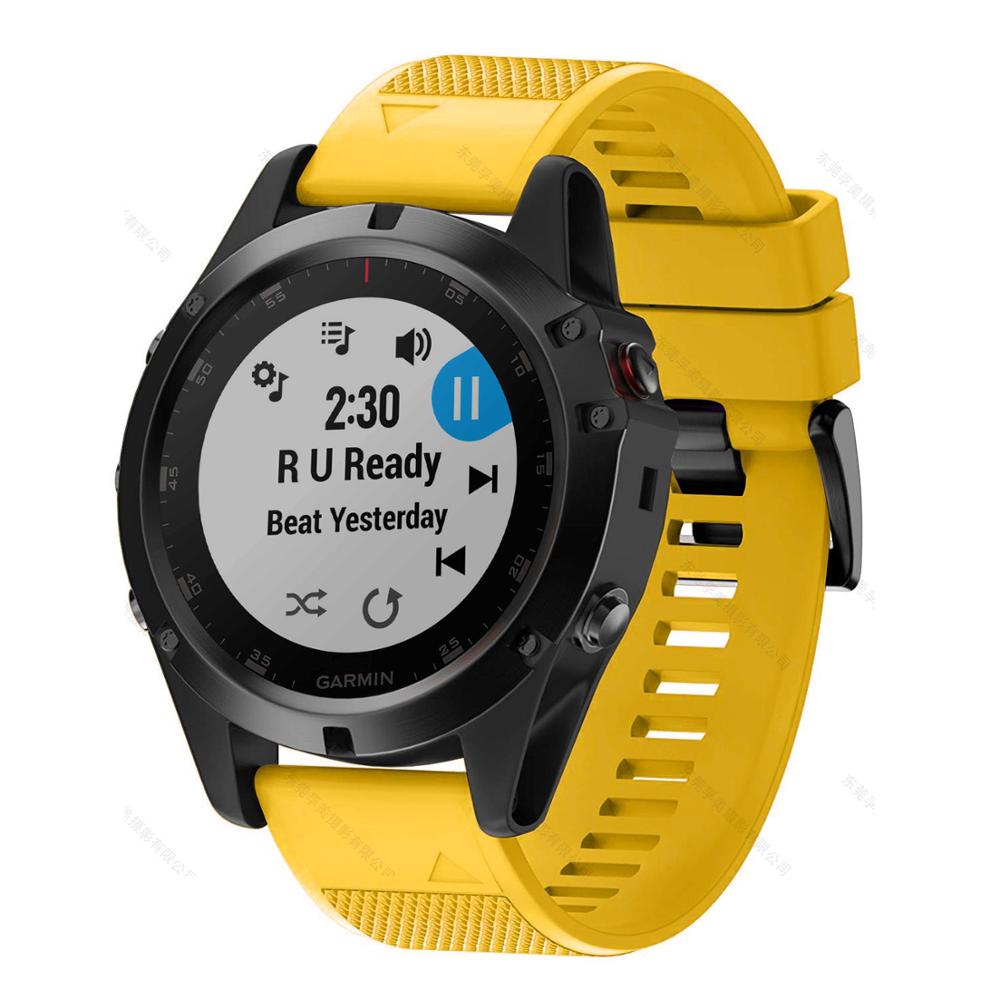 Ремешок для умных часов Garmin Fenix ​​6 6S 6X 5X 5 5S 3 3HR Forerunner 935 945, быстросъемный силиконовый браслет