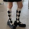 British Style Plaid Women Stockings Long Socks Japanese Style High School Students Thigh High Socks Girls Kawaii Cute Knee Socks