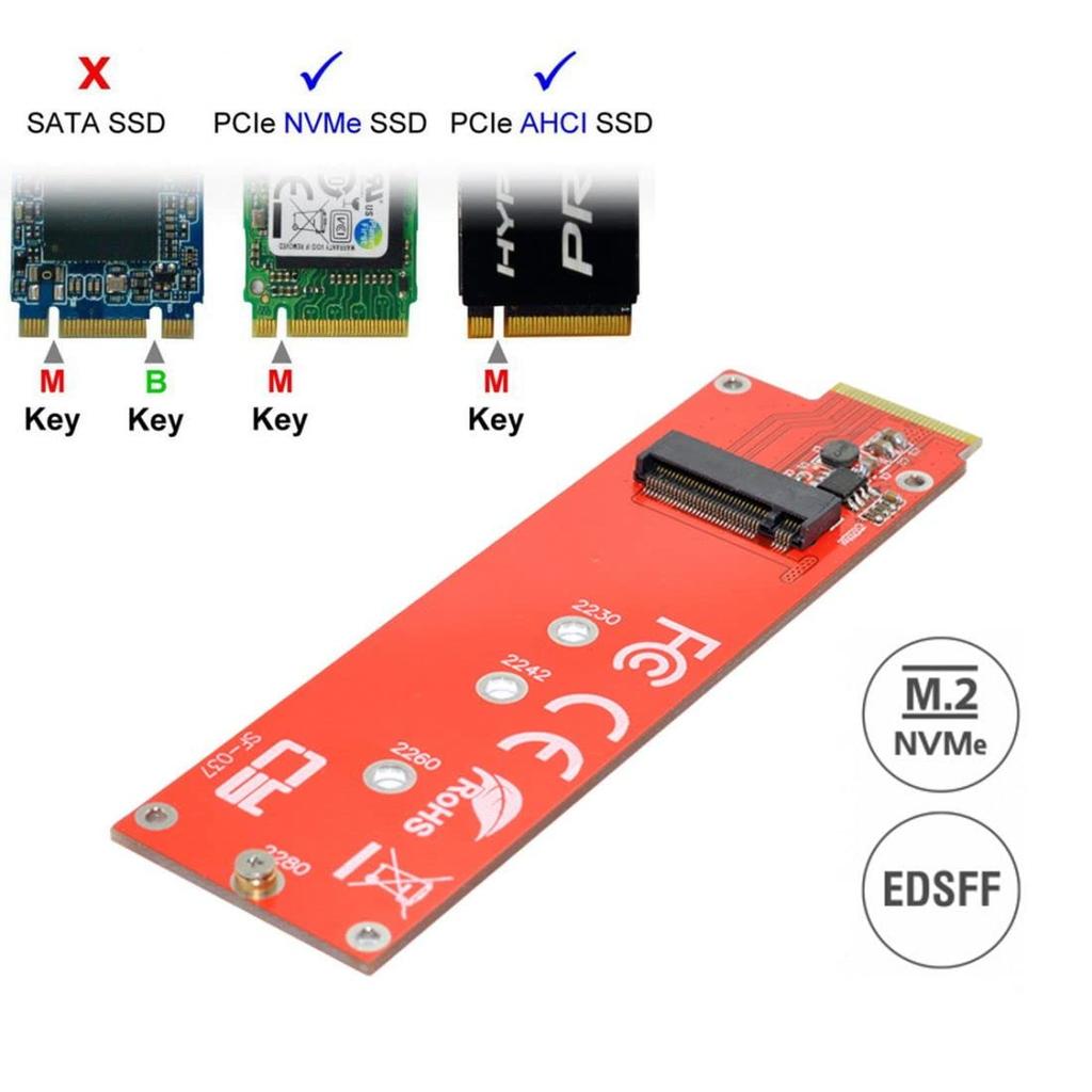 ChenYang CY 4X NVMe NGFF SSD Host Adapter Ruler 1U EDSFF Short SSD Carrier Adapter M-Key GEN-Z E1.S