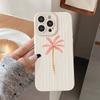 Чехол для телефона с рисунком розовой пальмы, подходит для iPhone 17 16 15 14 13 12 11 Pro/Max/Plus, противоударная задняя крышка