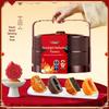 Подарочная коробка для лунных пряников Wei Zi Yuan в 2 яруса - 10 пирожных, 10 вкусов, 410 г - Кантонская коробка «Пять орехов» к Празднику середины осени