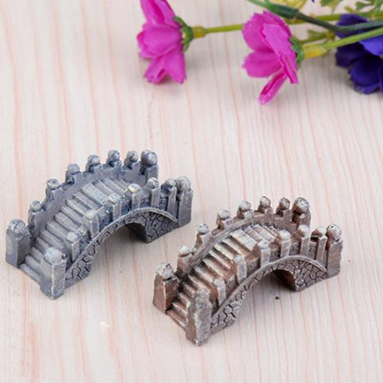 2Pcs Retro Arch Bridge Fish Tank Aquarium Micro Landscape Miniature Ornaments