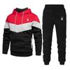 Spring Autumn Men Tracksuits Sets Long Sleeve Hoodie+Jogging Trousers 2 Piece Fitness Running Suits Sportswear Casual Clothing
