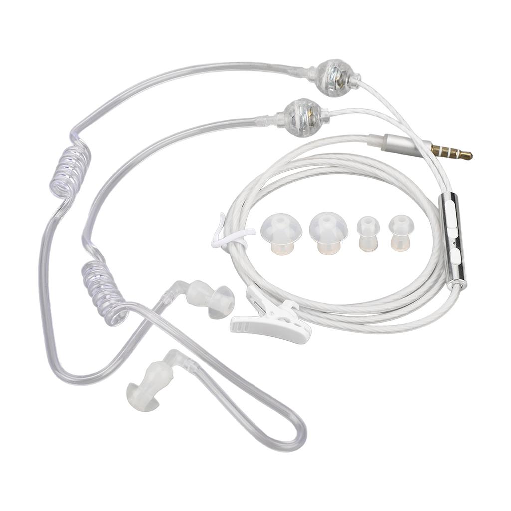 Эргономичные наушники-вкладыши с воздушными трубками, шумоподавление без излучения, портативная бинауральная гарнитура с воздушными трубками 3,5 мм