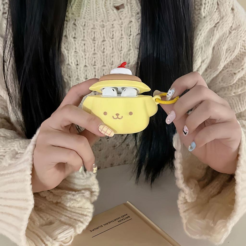 For Airpods 4 Case 2024,Pompompurin Dog 3D Anime Protective Earphone Cover For Airpod 4 Case Kids Girls Boys Funda