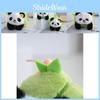 Charming Panda Floral Plush Toy Backpack Cute Keychain Doll Stuffed Animal For Collectors