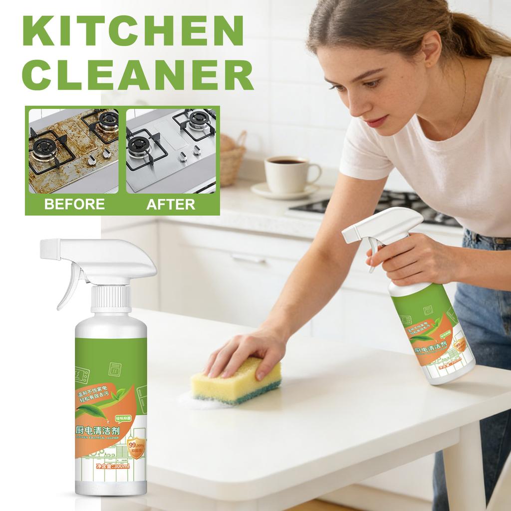 300 мл Натуральный Для бытовой техники, 10,56 унций Электролизованный ионный кухонный очиститель-спрей, Очиститель для кухонной техники, Для холодильника, духовки, плиты, вытяжки