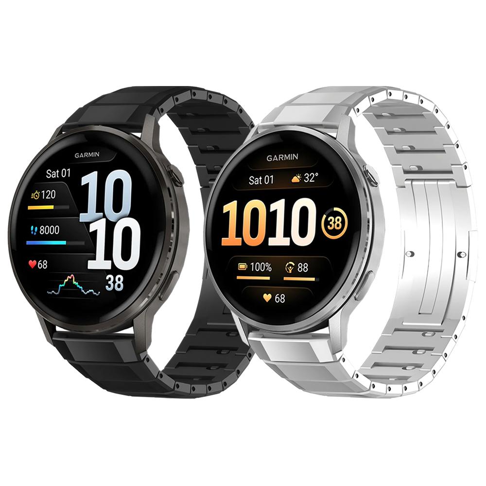 22-миллиметровый титановый металлический ремешок для часов Garmin Venu 4 3 2 45 мм / D2 Air X15, роскошный ремешок для Forerunner 570 47 мм 265 255
