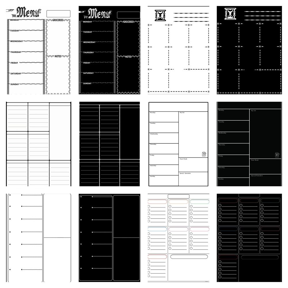 Reusable A3 Whiteboard Calendar Erasable Soft Magnetic Fridge Calendar Weekly Calendar Memo  School