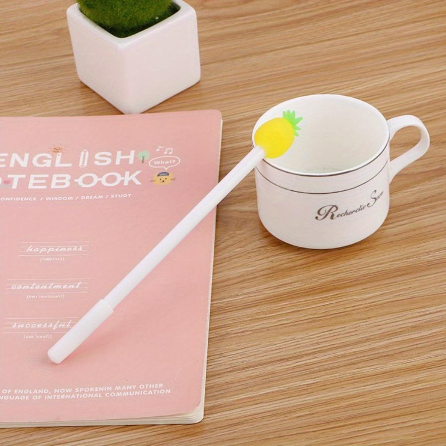 Back To School Season 10pcs 0.5mm Creative Fruit Gel Pen Cute Small Fresh Water-based Pen Learning Stationery Office Supplies Signature Pen