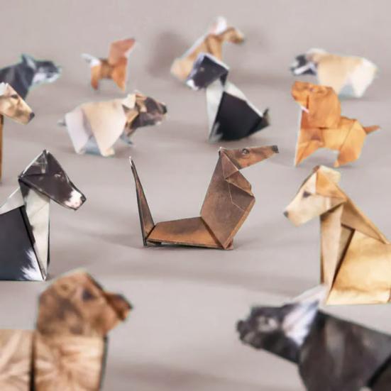 Сделай сам Бумажные животные Оригами Бумага для складывания Милые фигурки кошки, собаки, динозавра Веселый набор для оригами для взрослых, детей, подарок, украшение для стола