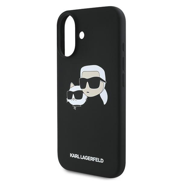Karl Lagerfeld Klhmp16Mskchpplk Iphone16 Plus 6.7 Czarny/Black Hardcase Silicone Double Heads Print Magsafe