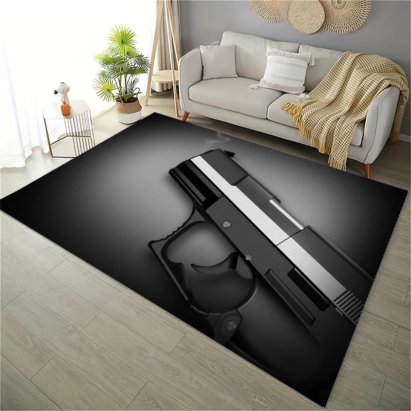 Ковер HD с винтовкой, ковер с пистолетом, револьвером, ковер с современным оружием, ковры для гостиной, спальни, кухни, придверный коврик, ванная комната, противоскользящий коврик для пола