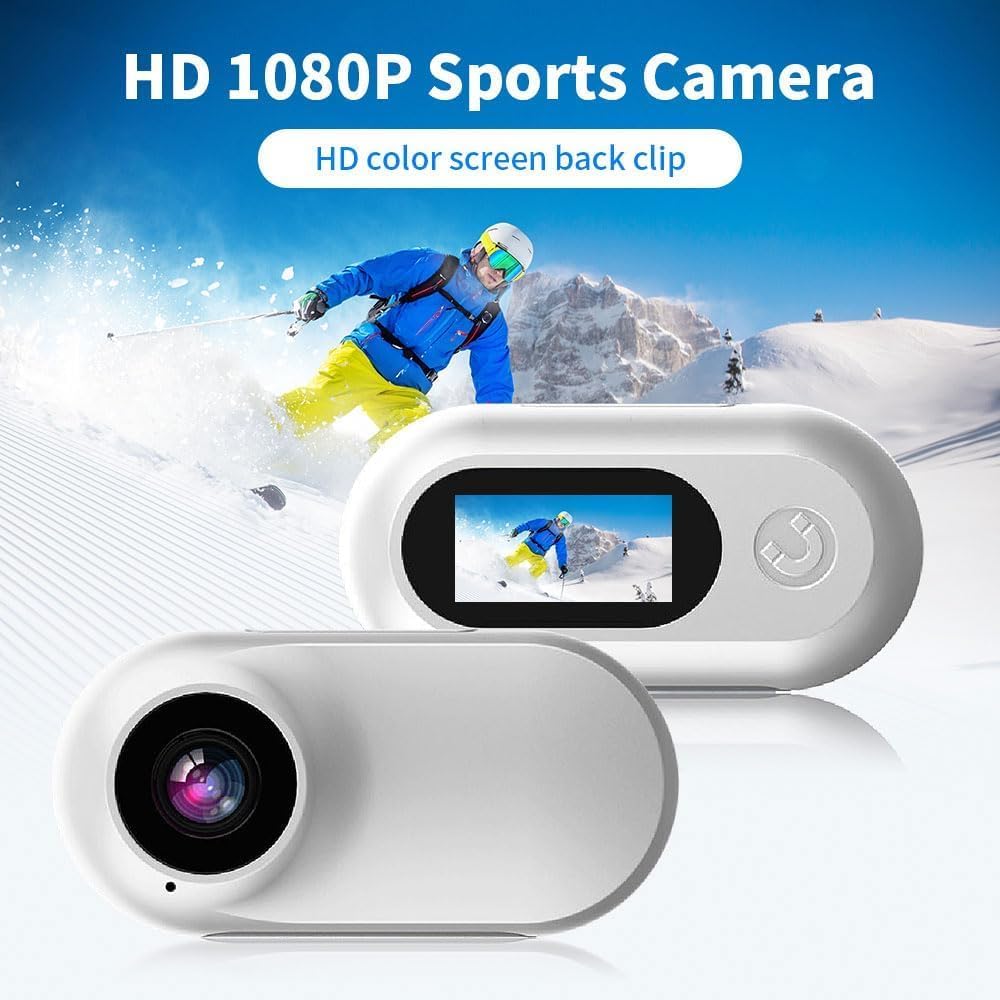1set HD 1080P Thumb Motion Sport Camera,Mini Action Camera High Clear Sports Recorder Camera Waterproof with Screen Support Photo/Video/Playback Loop